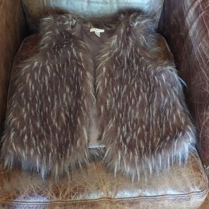 NWOT Faux Fur Vest
